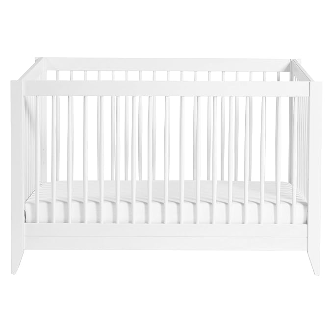 Babyletto Sprout 4-in-1 Convertible Crib with Toddler Bed Conversion Kit in White, Greenguard Gold Certified - LeafyLoom