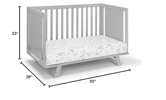 Suite Bebe Livia Convertible Crib in Gray & Gray - LeafyLoom