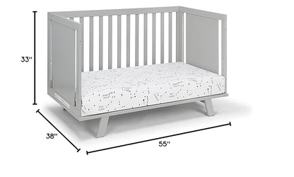 Suite Bebe Livia Convertible Crib in Gray & Gray - LeafyLoom