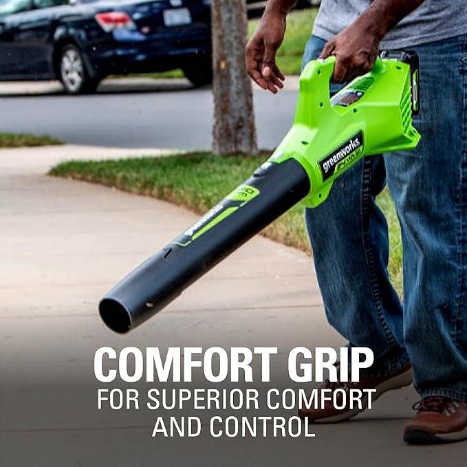 Greenworks 24V (90 MPH / 320 CFM / 125+ Compatible Tools) Cordless Axial Leaf Blower, Tool Only - LeafyLoom