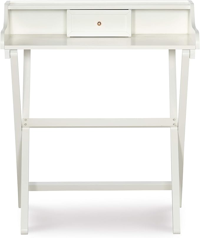 Linon Home Décor Mable White Folding Desk - LeafyLoom