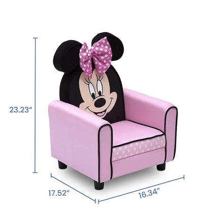 Delta Children Figural Upholstered Kids Chair, Disney Minnie Mouse - LeafyLoom