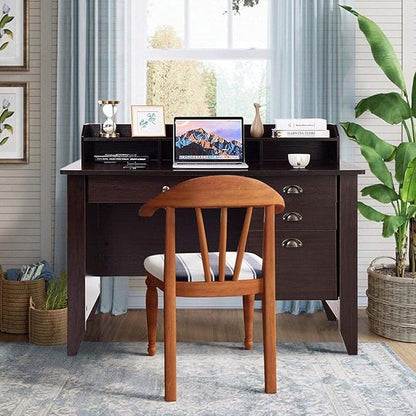 Computer Desk, Brown - LeafyLoom