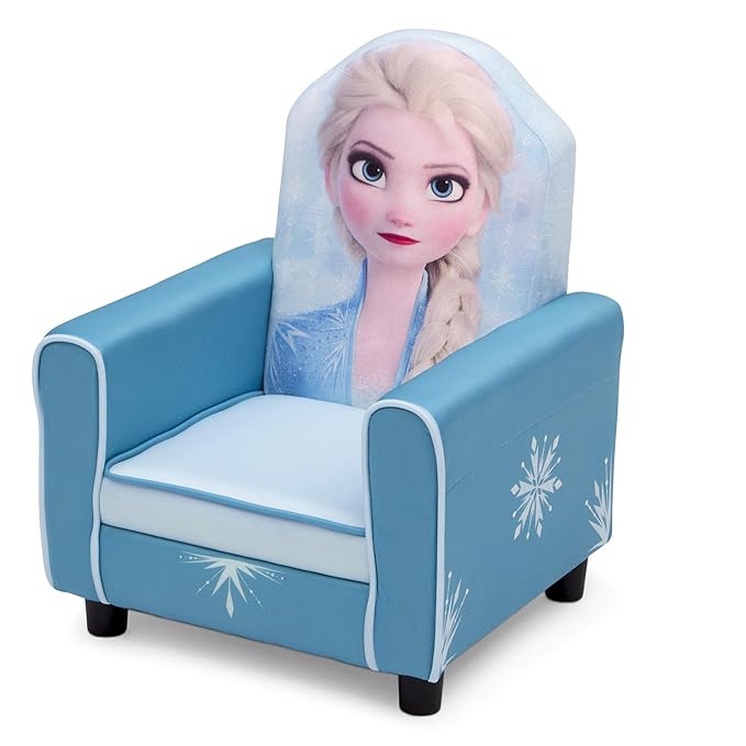 Delta Children Figural Upholstered Kids Chair, Wood, Disney Frozen II Elsa - LeafyLoom