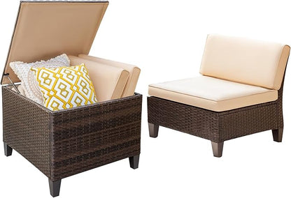 Flamaker patio sofa (2 Pieces) - LeafyLoom