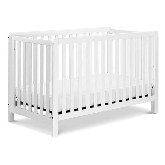 Carter's by DaVinci Colby 4-in-1 Low-Profile Convertible Crib in White, Greenguard Gold Certified - LeafyLoom