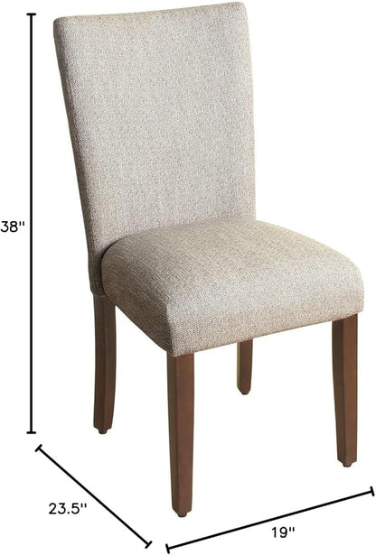 HomePop Parsons Classic Upholstered Accent Dining Chair, Single Pack, Light Grey - LeafyLoom