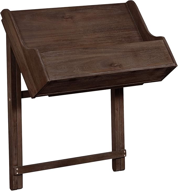 Linon Mable Folding Desk, Walnut - LeafyLoom