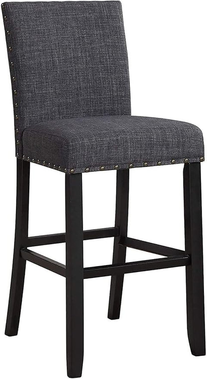 New Classic Furniture Crispin Counter Chair, Granite - LeafyLoom