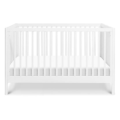 DaVinci Birdie 3-in-1 Convertible Crib, White, Easy Assemble, Greenguard Gold Certified - LeafyLoom