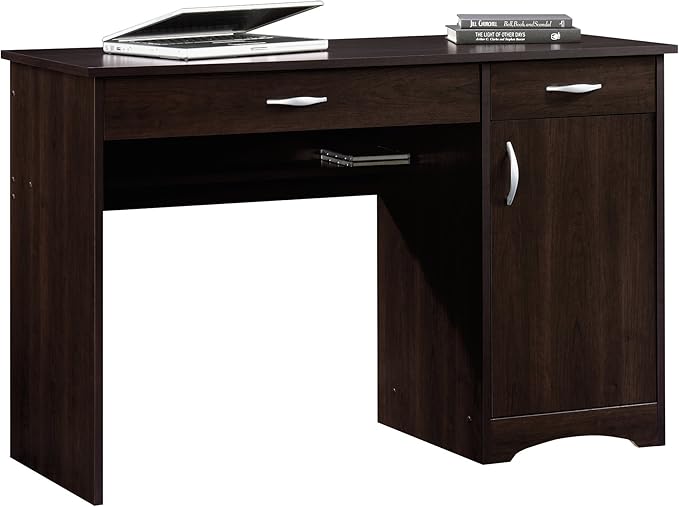 Sauder Beginnings Desk, Cinnamon Cherry finish - LeafyLoom