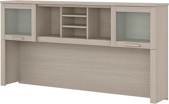 Bush Furniture Somerset 72W Desk Hutch in Sand Oak - LeafyLoom