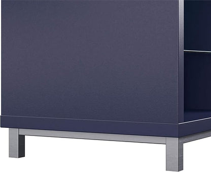 Ameriwood Home Lumina Fireplace TV Stand, Deluxe 70", Navy - LeafyLoom