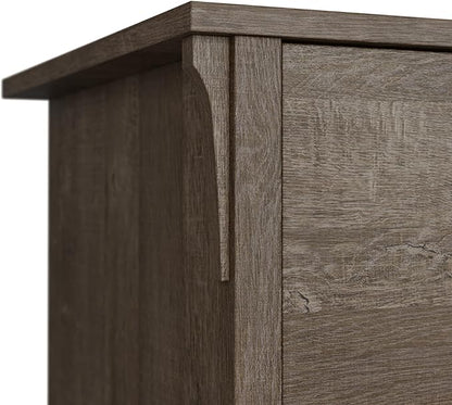 Bush Furniture Salinas Accent Storage Cabinet with Doors in Ash Brown - LeafyLoom