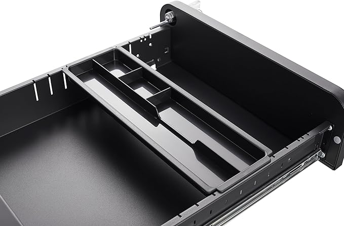 3 Drawer Mobile Desk Office with Lock and Wheels,Versatile Storage Cabinets w/Anti-Tilting Cold Rolled Steel Waterproof Moisture-Proof,for Legal/Letter/A4 Files,Black - LeafyLoom