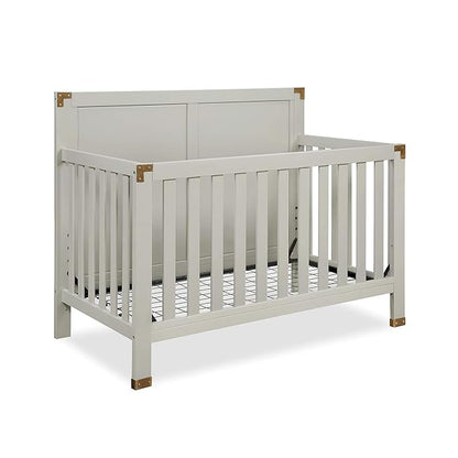 Baby Relax Miles 5-in-1 Convertible Crib for Nursery, Soft Gray - LeafyLoom