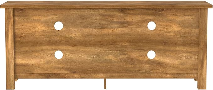 Walker Edison Wren Classic 4 Cubby TV Stand for TVs up to 65 Inches, 58 Inch, Barnwood - LeafyLoom