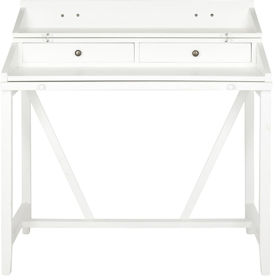 Safavieh American Homes Collection Wyatt White Writing Desk - LeafyLoom