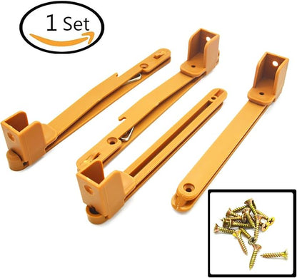 Crib fence Lifter Lifting Rail Connection Set Brown w Screws - LeafyLoom