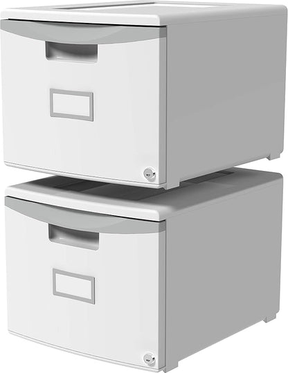 Storex 61261B02C File Cabinet, Case of 2, Gray - LeafyLoom