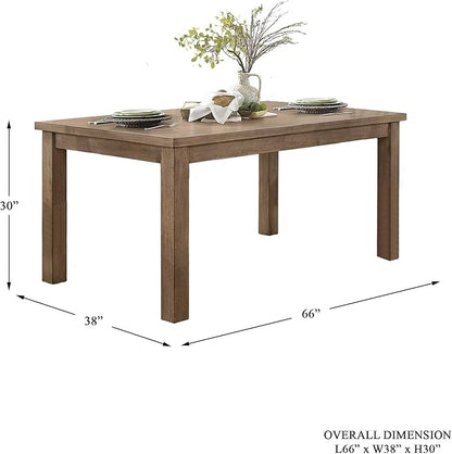 Homelegance Janina 66" x 38" Dining Table, Natural - LeafyLoom