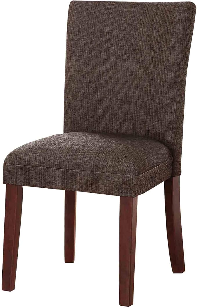 HomePop Classic Parsons Dining Chair, Single Pack, Textured Brown - LeafyLoom