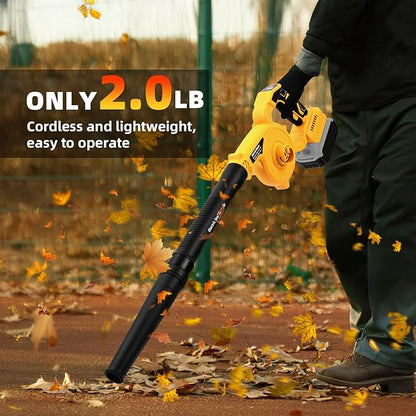 Leaf Blower Cordless for Dewalt Battery: 2-in-1 Portable Leaf Blower & Vacuum Cleaner for Dewalt 20V Max Battery, with Brushless Motor for Lawn Care/Dust/Pet Hair (Battery Not Included) - LeafyLoom