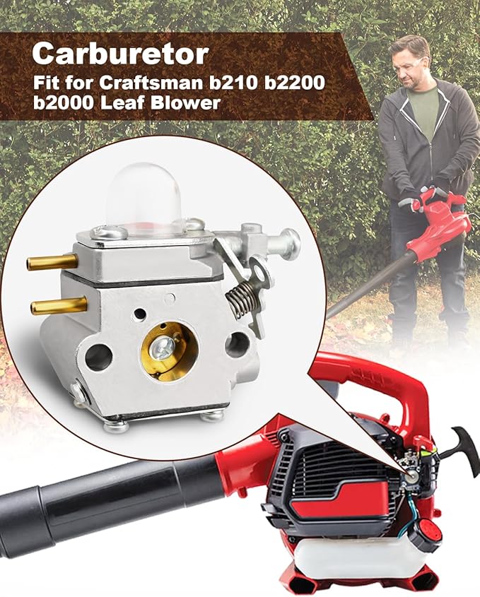 B210 Carburetor Kit for Craftsman B200 B2200 B2000 Leaf Blower, Fit for MTD Black Decker Fit for Yard Machines - LeafyLoom