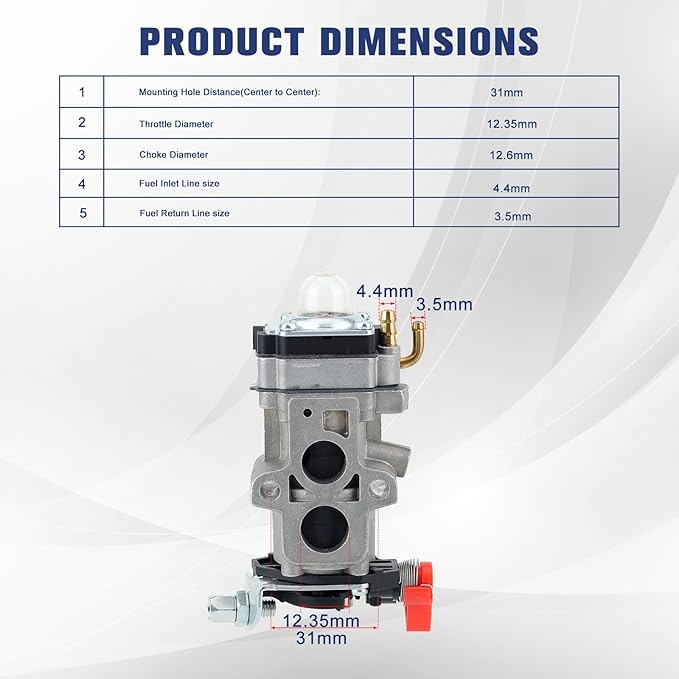 150BT 350BT WYA-44 Carburetor for Husqvarna Backpack Blower 150BT 350BF 350BT 570BTS 580BTS 560BTS 150BF 560BFS 570BFS 580BFS RedMax EBZ8000 EBZ8050 Blower Replace 505183101 502845001 521631601 - LeafyLoom