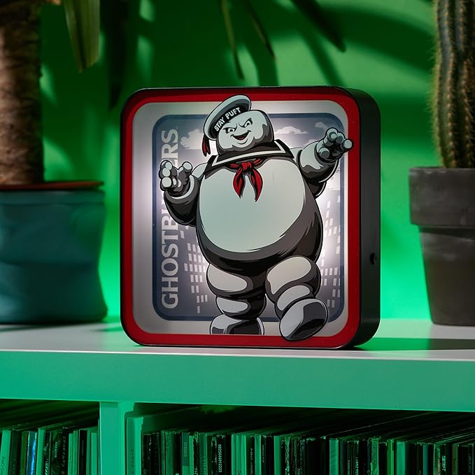 Numskull NS4833 Ghostbusters Stay Puft Acrylic Logo Desk Lamp - LeafyLoom