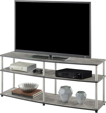 Convenience Concepts Designs2Go 3 Tier 60" TV Stand, Faux Birch - LeafyLoom