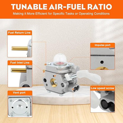 Hipa 26B 26CC Carburetor Compatible with Homelite 26B Blower UT09526 Carburetor Homelite Replace 308054114 308054075 Leaf Blower - LeafyLoom