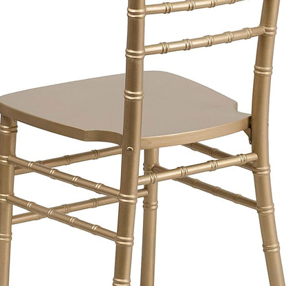 Flash Furniture Hercules Series Chiavari Chair for Formal Events and Banquets, Commercial/Residential All-Occasion Event Chair, Gold - LeafyLoom