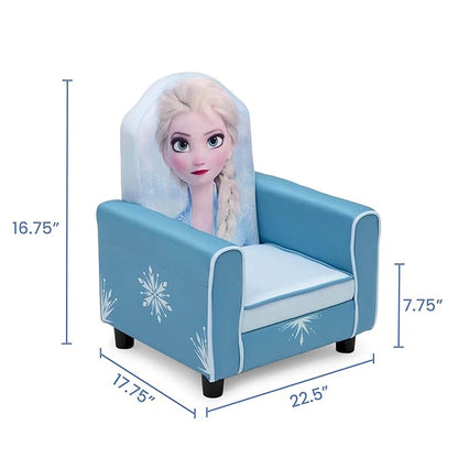 Delta Children Figural Upholstered Kids Chair, Wood, Disney Frozen II Elsa - LeafyLoom