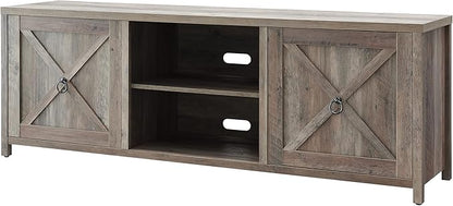 Henn&Hart Granger TV Stand, 68" Wide, Gray - LeafyLoom