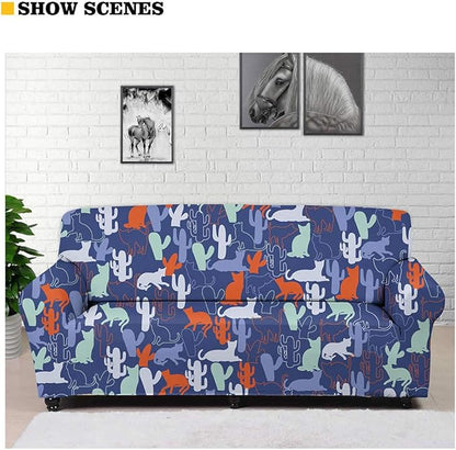 FKELYI Stretch Sofa Slipcover Christmas Sugar Snowflake Print Sofa Couch Cover Christmas Holiday Home Decor Wear-Resistant Cushion Couch Covers Furniture Protector-L FKELYI