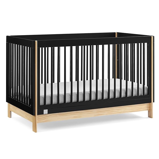 GAP babyGap Tate 4-in-1 Convertible Crib - Greenguard Gold Certified, Ebony/Natural - LeafyLoom