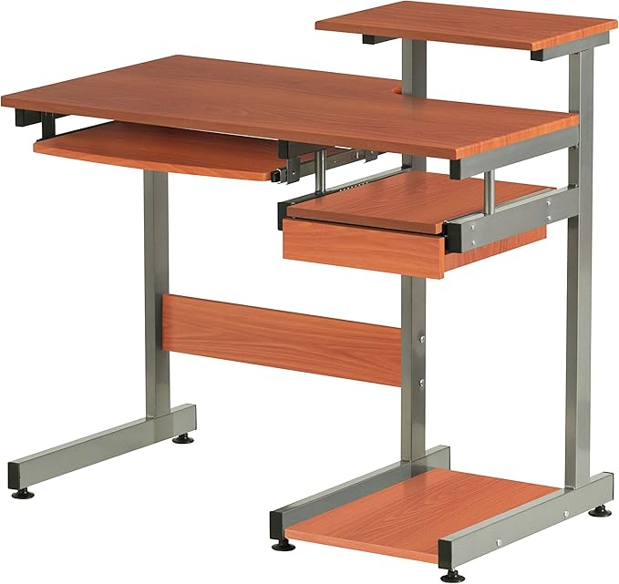 NicBex Laik-DW-00052-DX Desks, 37.75" W x 22" D x 35.25" H, Brown - LeafyLoom