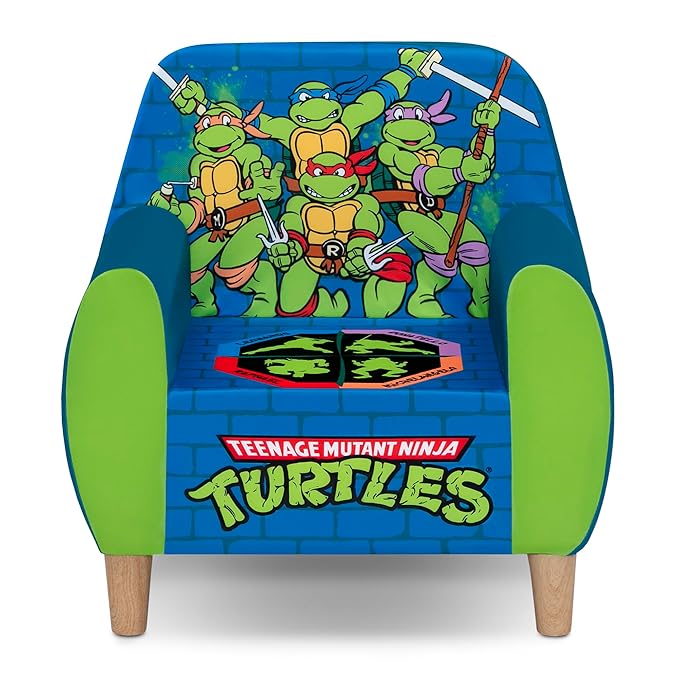 Delta Children Teenage Mutant Ninja Turtles Foam Chair for Kids, Green - LeafyLoom