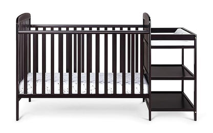 Suite Bebe Ramsey 3 in 1 Convertible Crib and Changer in an Espresso Finish - LeafyLoom