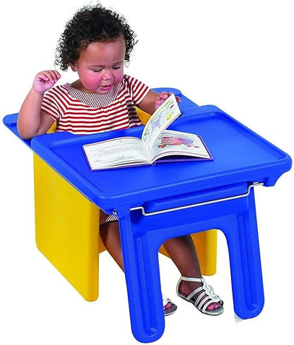 Children's Factory Edutray Kids Desk | Converts Cube Chair to Childrens Desk | Space-Saving Toddlers Desk Chair Converter | Homeschool & Classroom Study Desk for Kids | Safe, Durable, & Easy to Clean - LeafyLoom