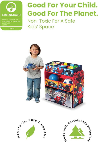 Delta Children Multi-Bin Toy Organizer, Marvel Spider Man - LeafyLoom