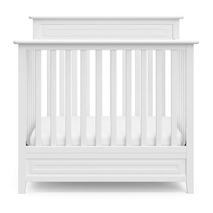 Storkcraft Petal 4-in-1 Convertible Mini Crib (White) – GREENGUARD Gold Certified, Converts to Daybed and Twin-Size Bed, Includes Bonus 2.75-inch Mini Crib Mattress, Mini Crib with Mattress Included - LeafyLoom