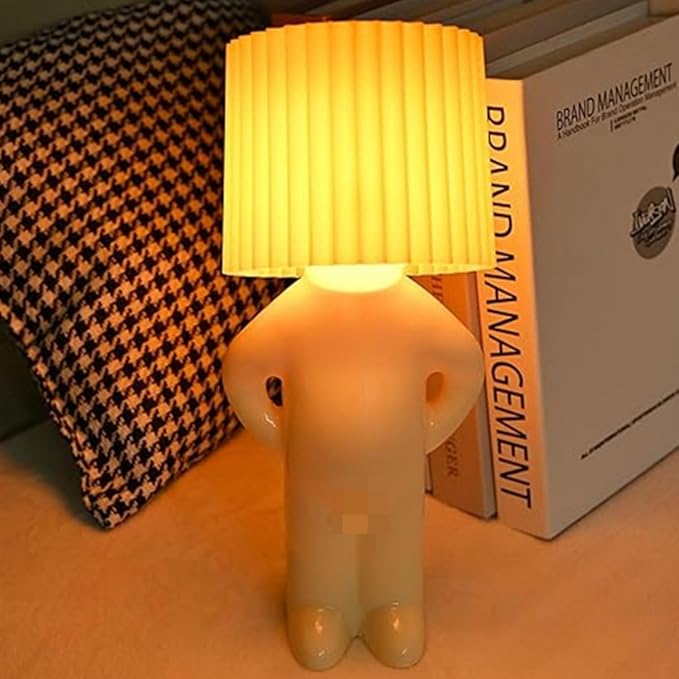 Little Naughty boy Desk lamp,A Little Shy Desk lamp, Bedside Night Light,Naughty boy Mr.P a Little Shy Man Creative lamp,Home Decoration Beautiful Gift (Blue) - LeafyLoom