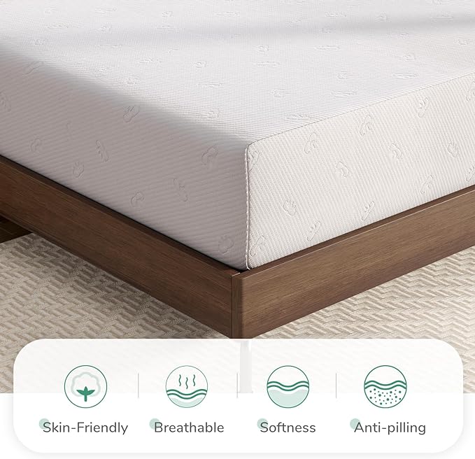 Novilla Full Mattress, 6 Inch Full Memory Foam Mattress for Pressure Relief & Comfort Sleep, Removable Washable Mattress Cover,CertiPUR-US Certified Mattress Full，Medium Firm - LeafyLoom