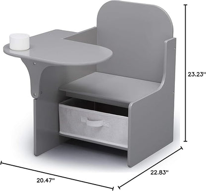 Delta Children MySize Chair Desk With Storage Bin, Grey - LeafyLoom