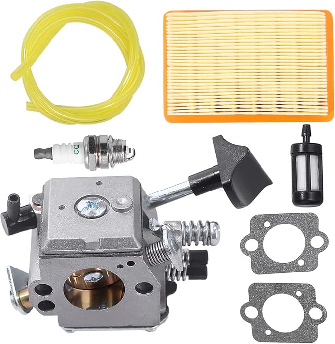 Carburetor for Stihl SR320 SR340 SR380 SR400 SR420 BR320 BR340 BR380 BR400 BR420 Replaces# Walbro HD-4A HD-4B HD-13B 4203-120-0603 4203-120-0605 Backpack Blower Carb Kit with Air Filter Fuel Line - LeafyLoom