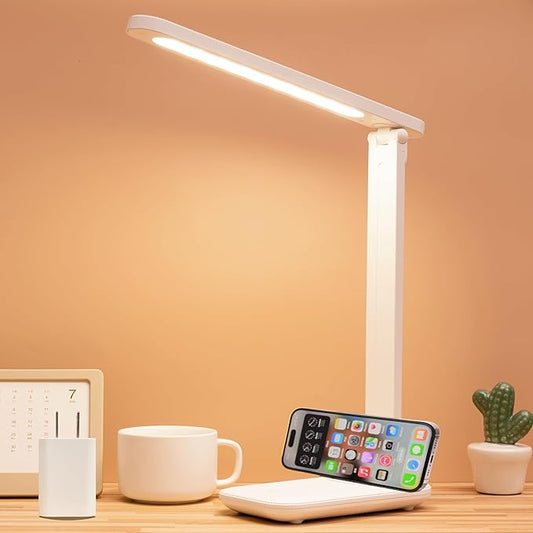 Led Desk Lamp Dimmable Desk Light Reading Lamp 3 Lighting Modes, Eye Protection Desk Lamp Desk Accessories, Study Desk Lamp Equipped USB Charger Suitable for Home Office is for Gift Giving - LeafyLoom