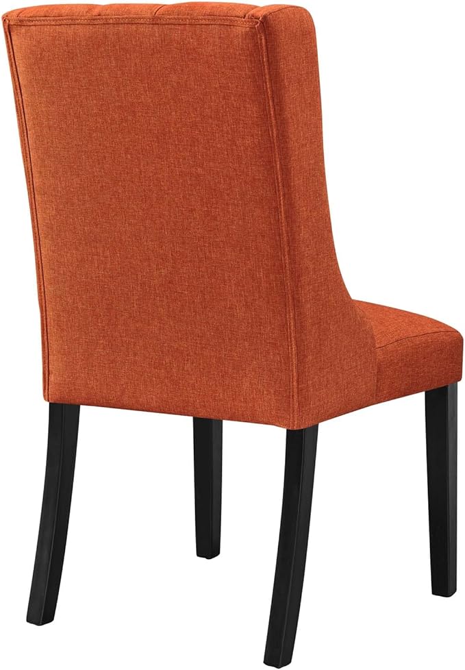 Modway Baronet Button Tufted Fabric, One Dining Chair, Orange - LeafyLoom