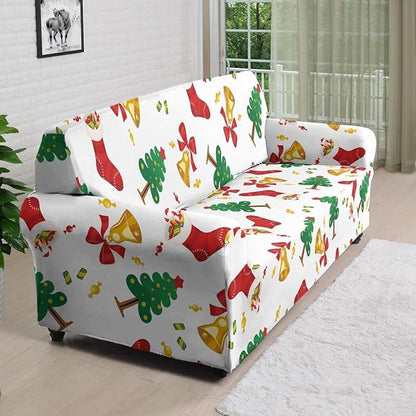 FKELYI Christmas Tree Easy Going Stretch Sofa Slipcover Washable Sofa Couch Cover Comfortable Furniture Protector with Elastic Bottom XL FKELYI